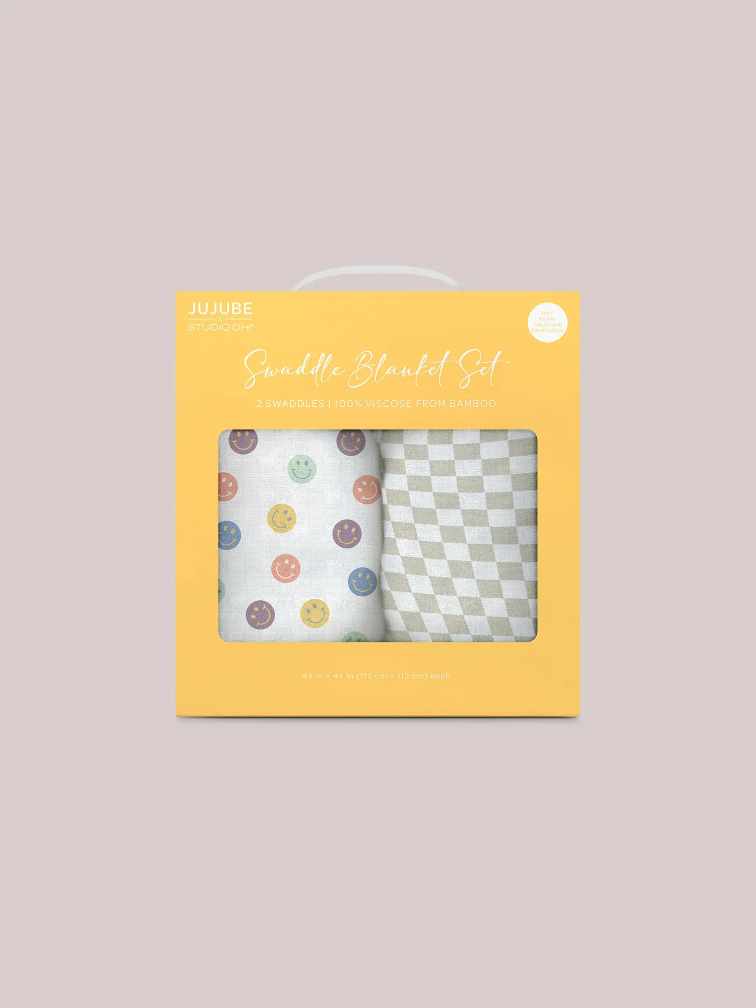 2-Pack Square Swaddle Blanket Set - Happy Baby Vibes