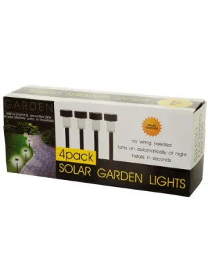 4-Piece Solar Powered Garden Lights Set (Available in a pack of 1)