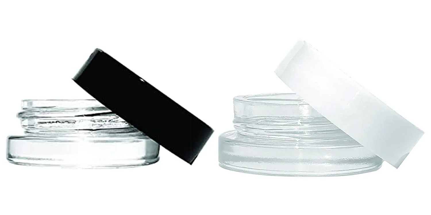 7ml Glass Jars- Low Profile heavy bottom- Screw Top with Lids