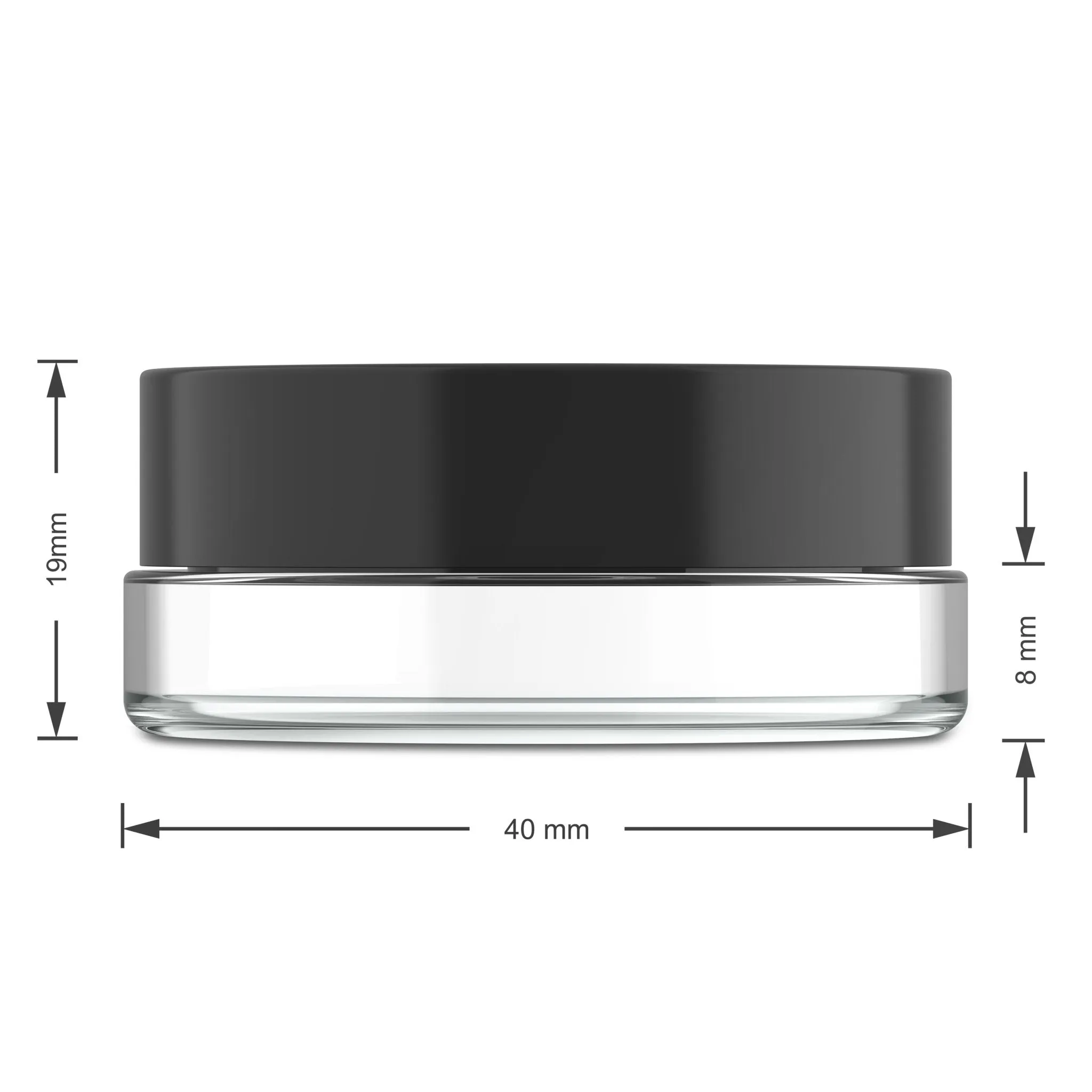 7ml Glass Jars- Low Profile heavy bottom- Screw Top with Lids