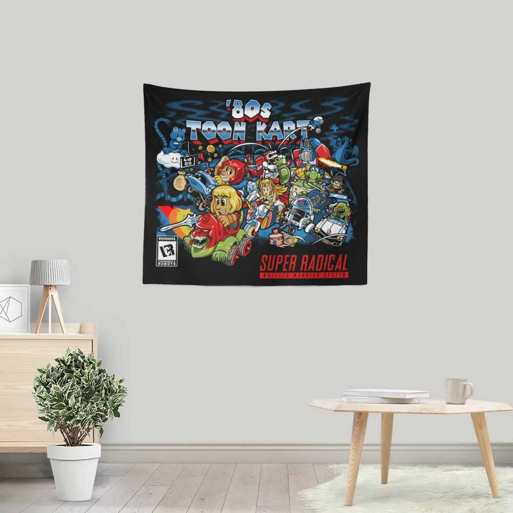 80's Toon Kart - Wall Tapestry