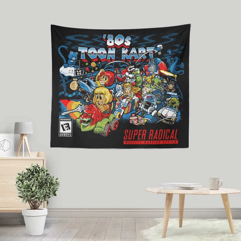 80's Toon Kart - Wall Tapestry