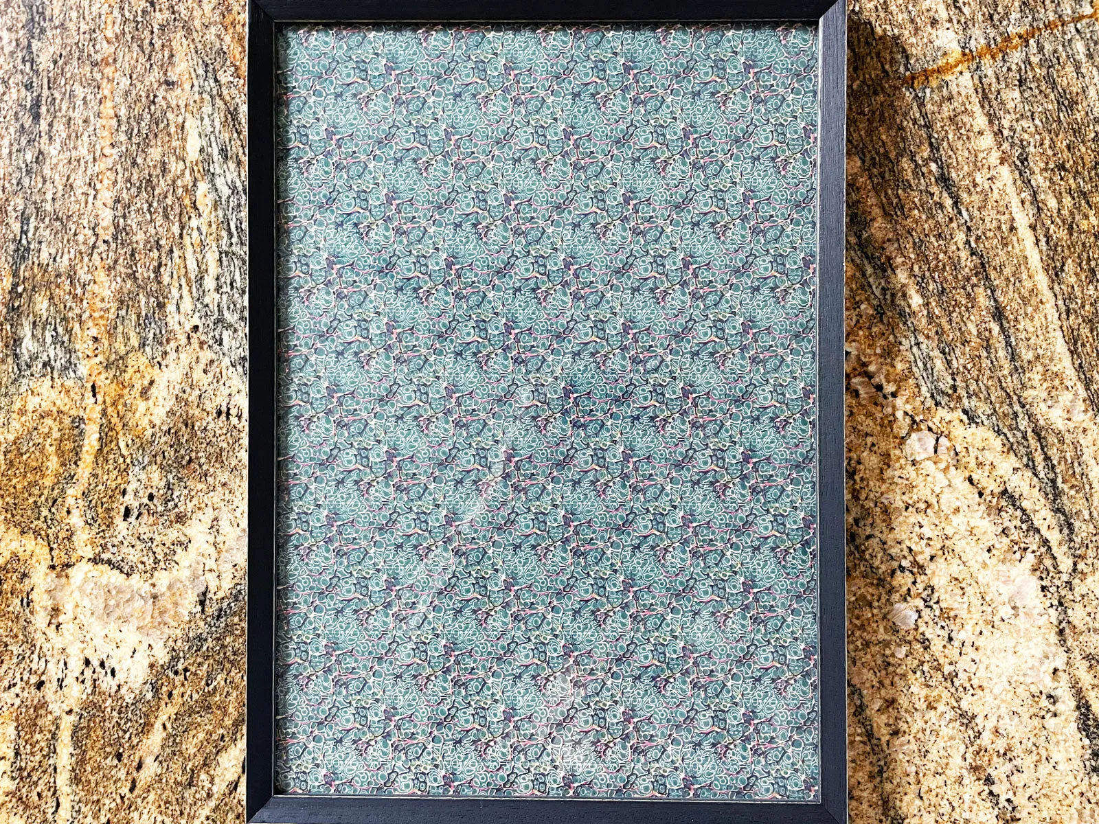 A Set of Framed Hand Coloured End Papers - Price Per Pair