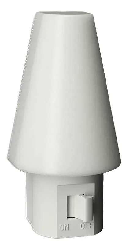 AmerTac Tipi Series NL-TIPI-F Night Light, 120 V, 0.3 W, LED Lamp, Warm White Light, 1 Lumens, 3000 K Color Temp :CD: QUANTITY: 1