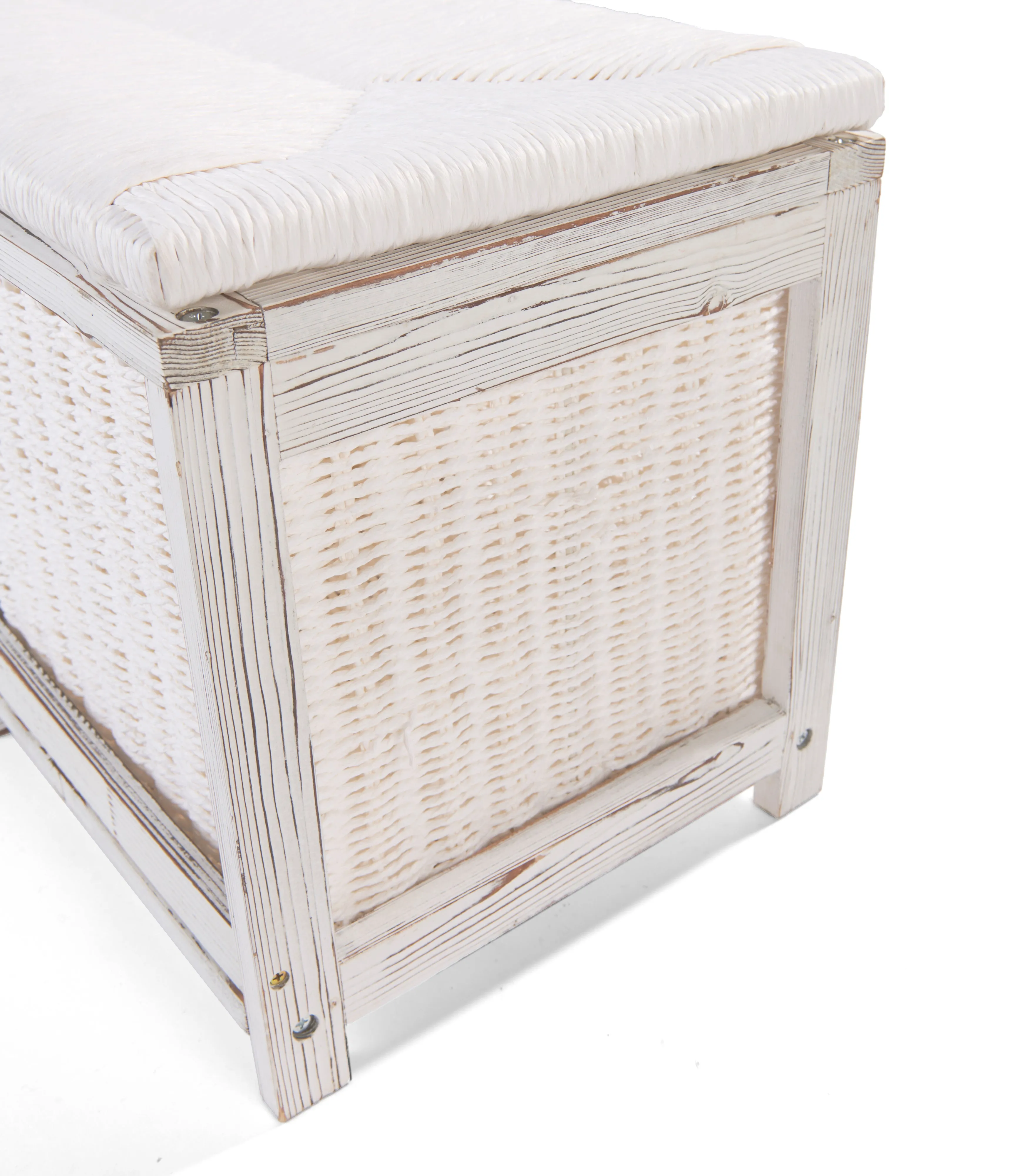 Badger Basket Kid's Storage Bench with Woven Top and Baskets