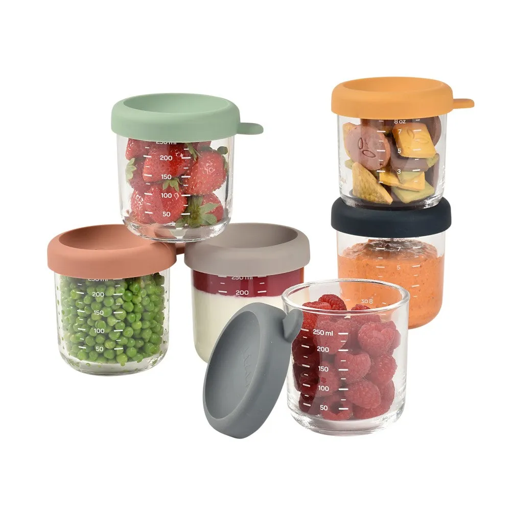 Beaba Set of 6 Glass Jars - 250ml