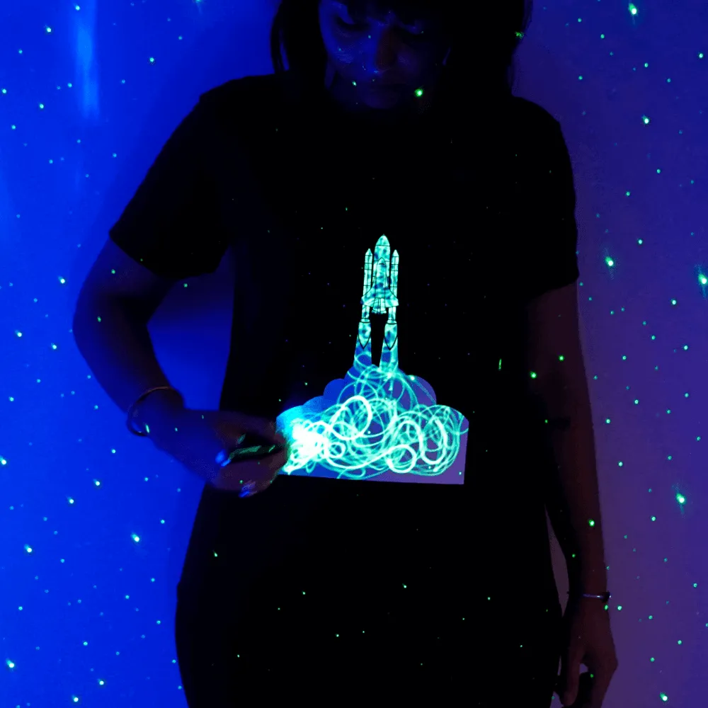 Blast Off Glow In The Dark Black T-shirt