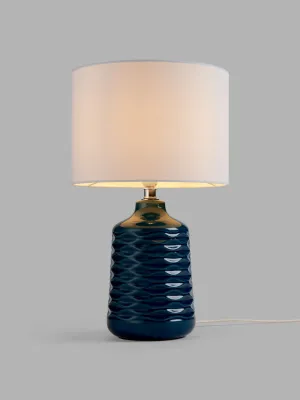 Blue ceramic table lamp