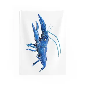 Blue Crawfish Indoor Wall Tapestries