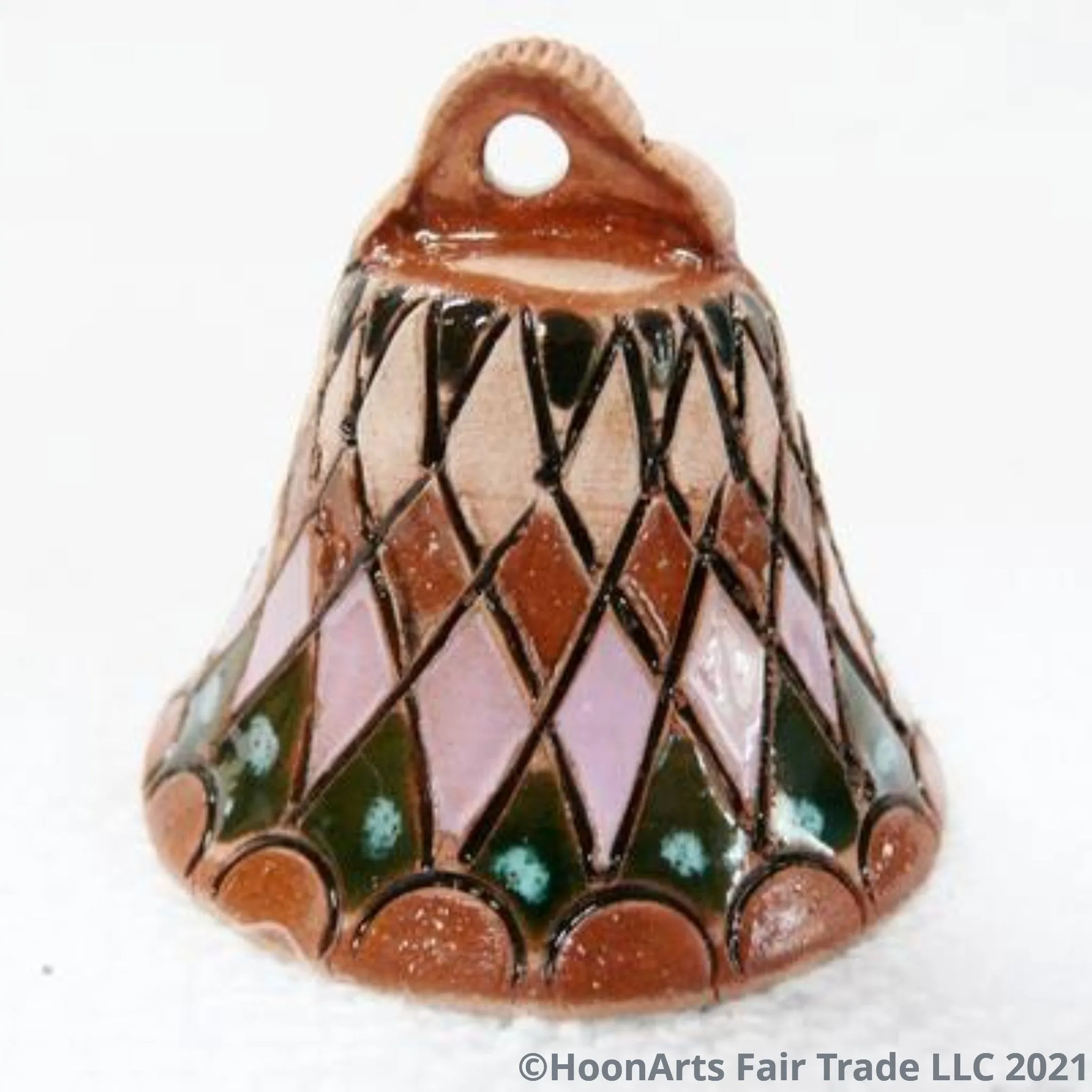 Ceramic Bell Ornament - Fair Trade