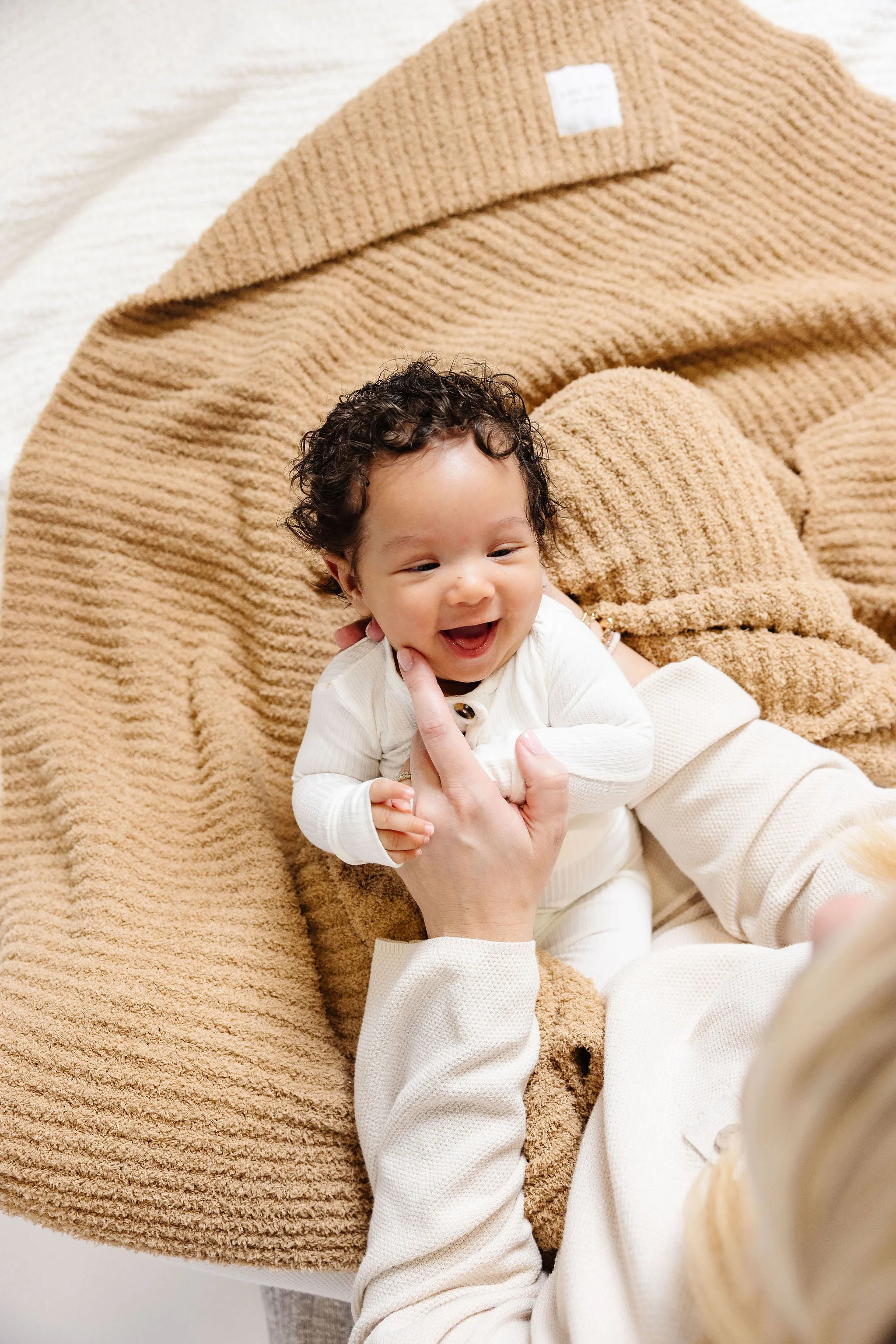 Chenille Blanket - Tan - Small & Large