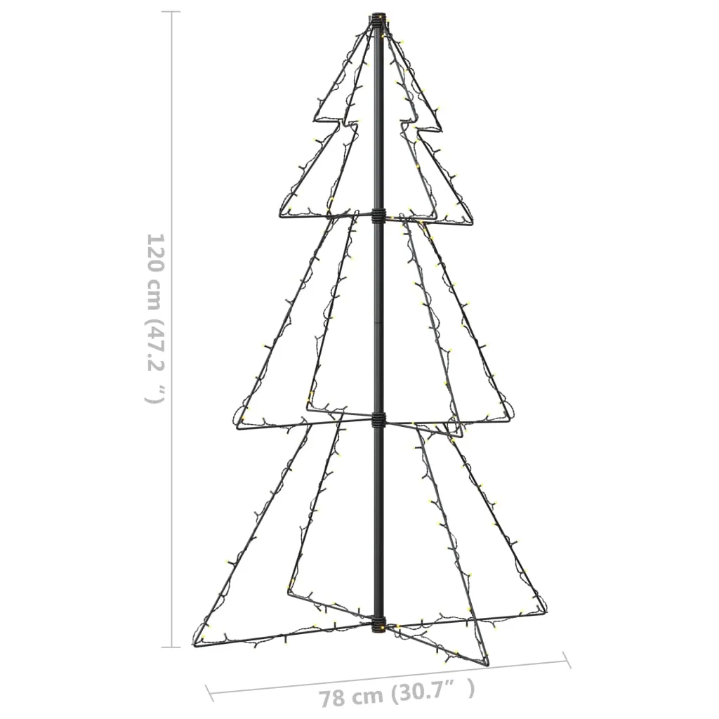 Christmas Cone Tree 160 LEDs Indoor and Outdoor 78x120 cm