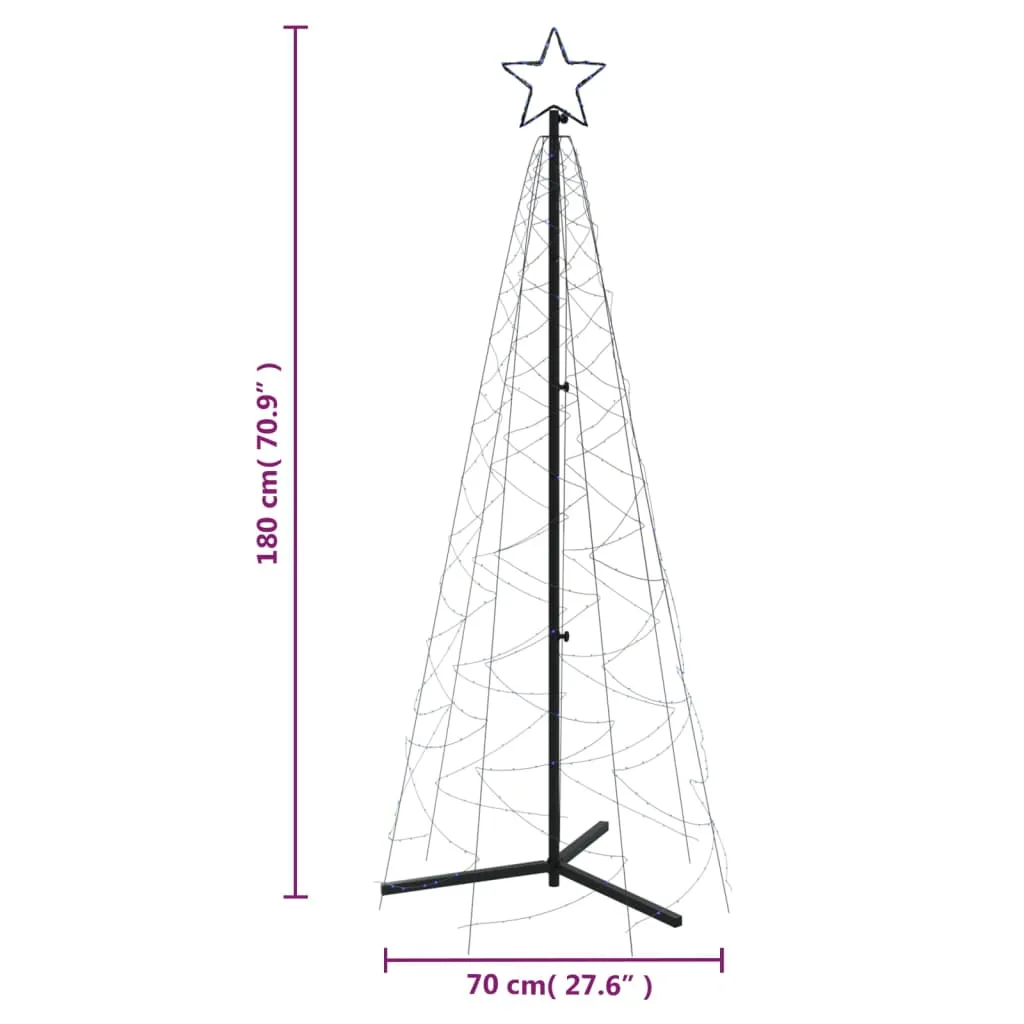 Christmas Cone Tree Blue 200 LEDs 70x180 cm