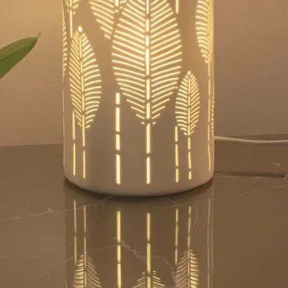 Column Lamp Botanical Leaf