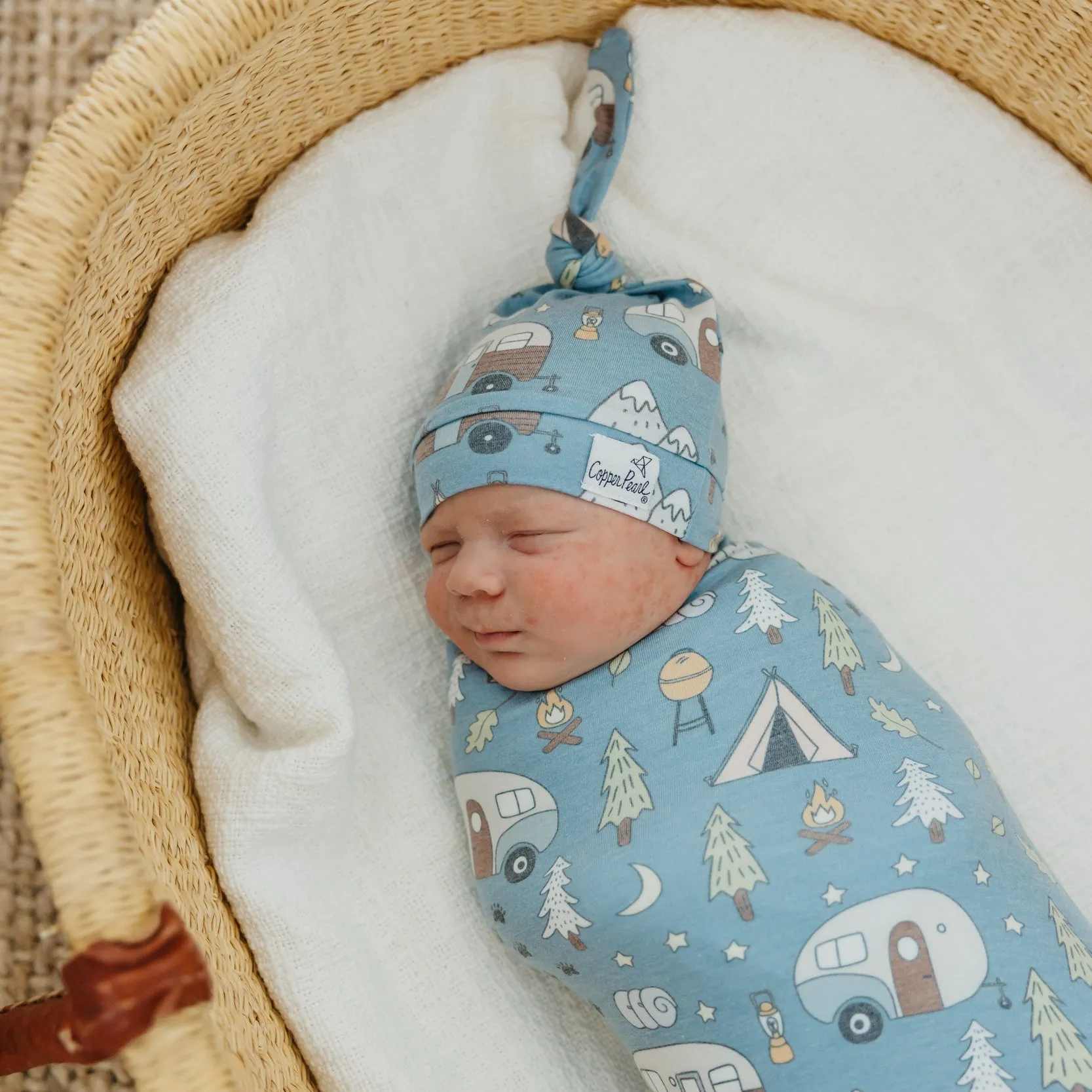 Copper Pearl Knit Swaddle Blanket | Bridger