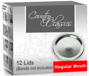 Country Classics Regular Mouth Canning Jar Lids