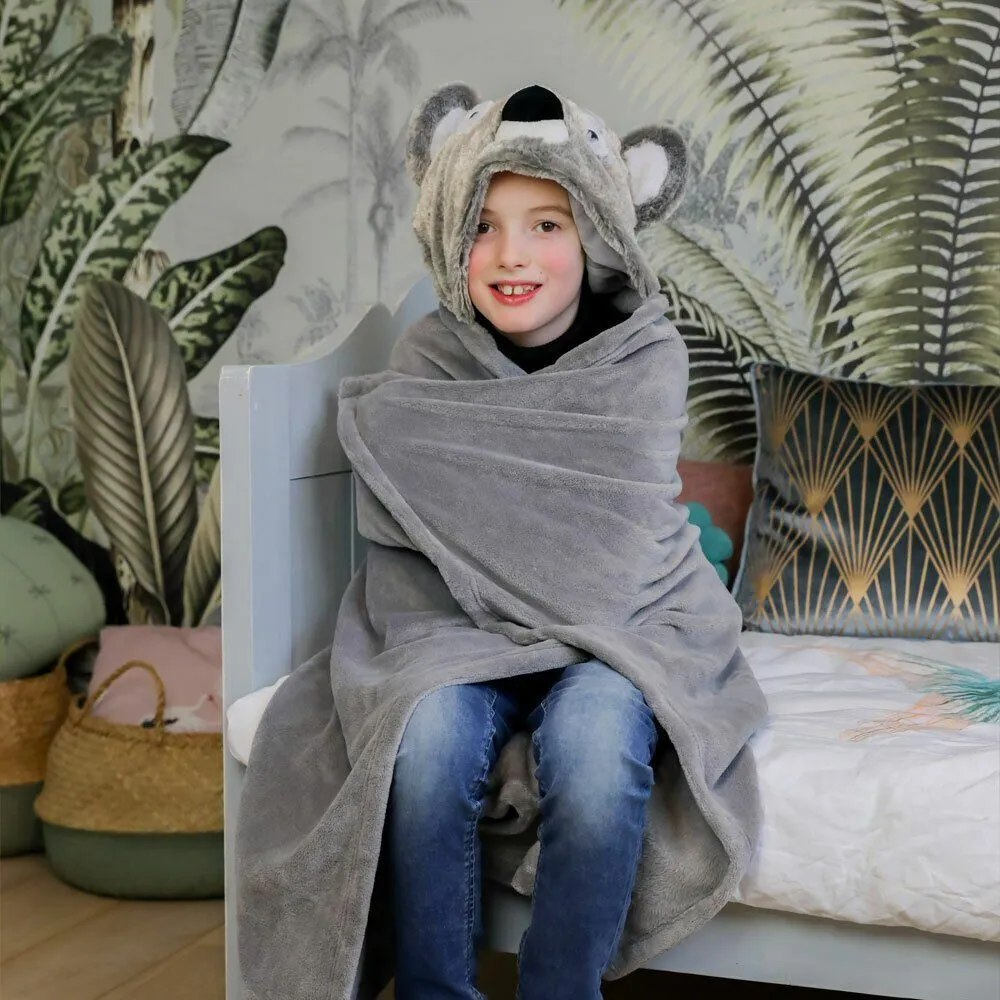 Cozy Noxxiez 130cm Koala Hooded Animal Blanket