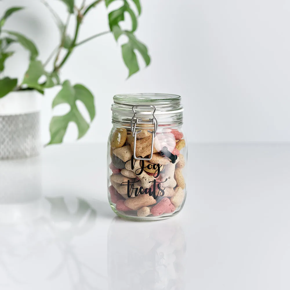 Customised Glass Food Storage Clip Jars