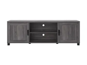 Dark Grey TV Stand with Doors, TVs up to 85"