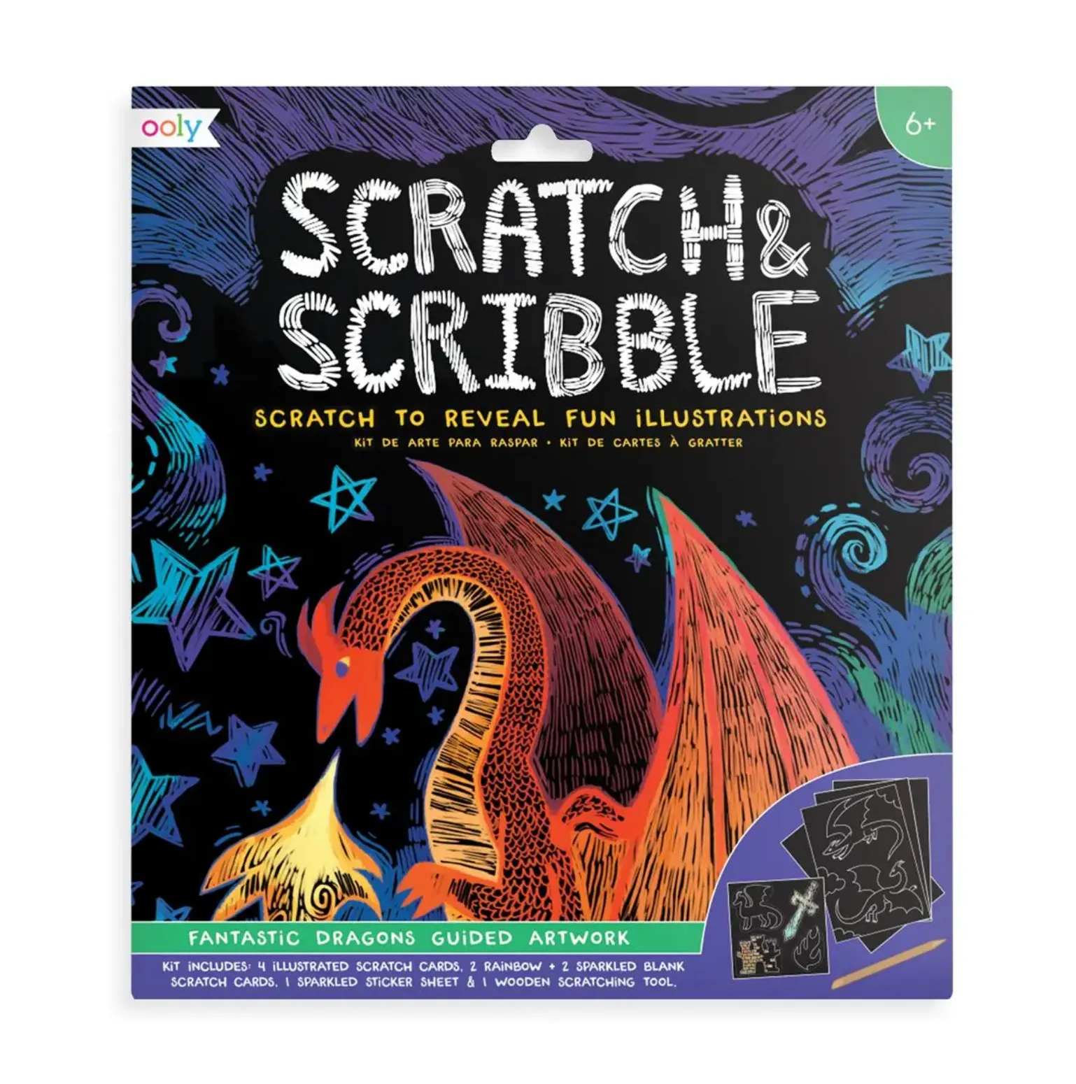 Fantastic Dragon Scratch and Scribble Set