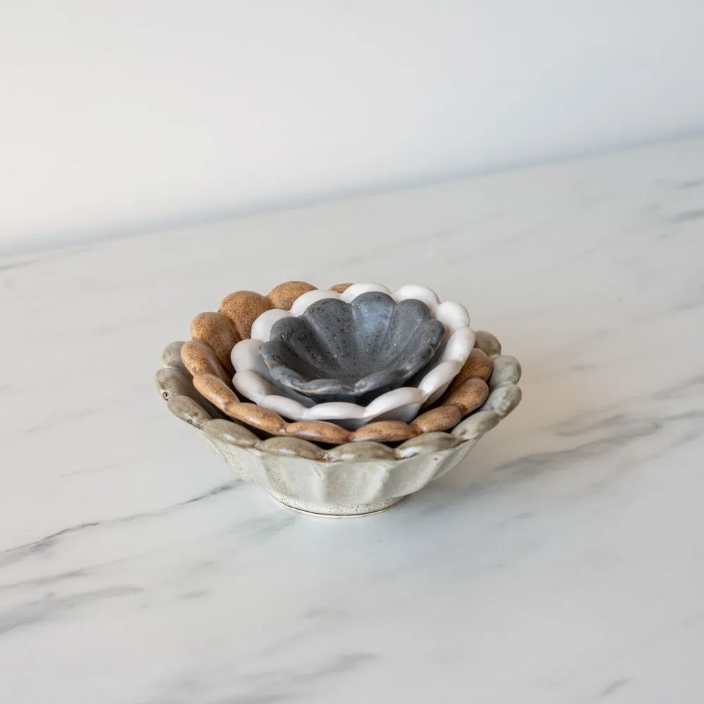 Flower Petal Stoneware Bowl