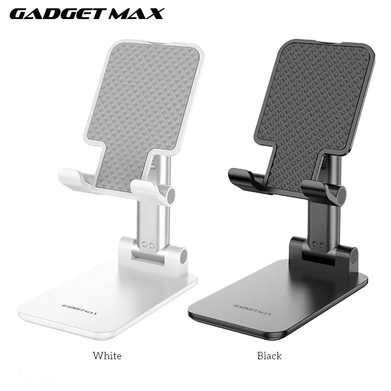 GADGET MAX GH01 PHONE & TABLET HOLDER ADJUSTABLE SIZE (4.7"-10") - BLACK