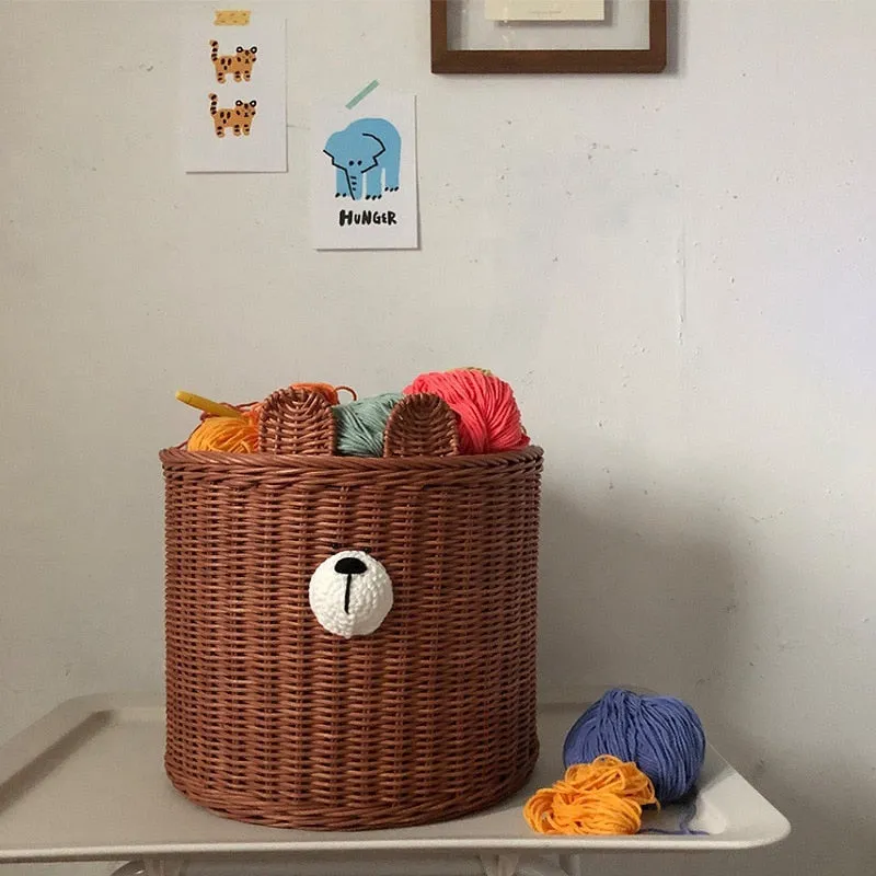 Handmade Storage Bear Baskets