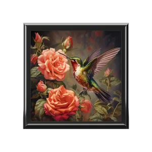 Hummingbird by Hibiscus Trinket and Jewelry Box