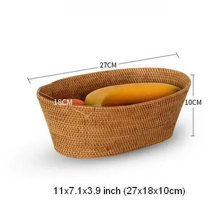 Indonesia Woven Storage Basket, Natural Fiber Baskets, Small Storage Basket for Kitchen, Rattan Storage Basket for Dining Room