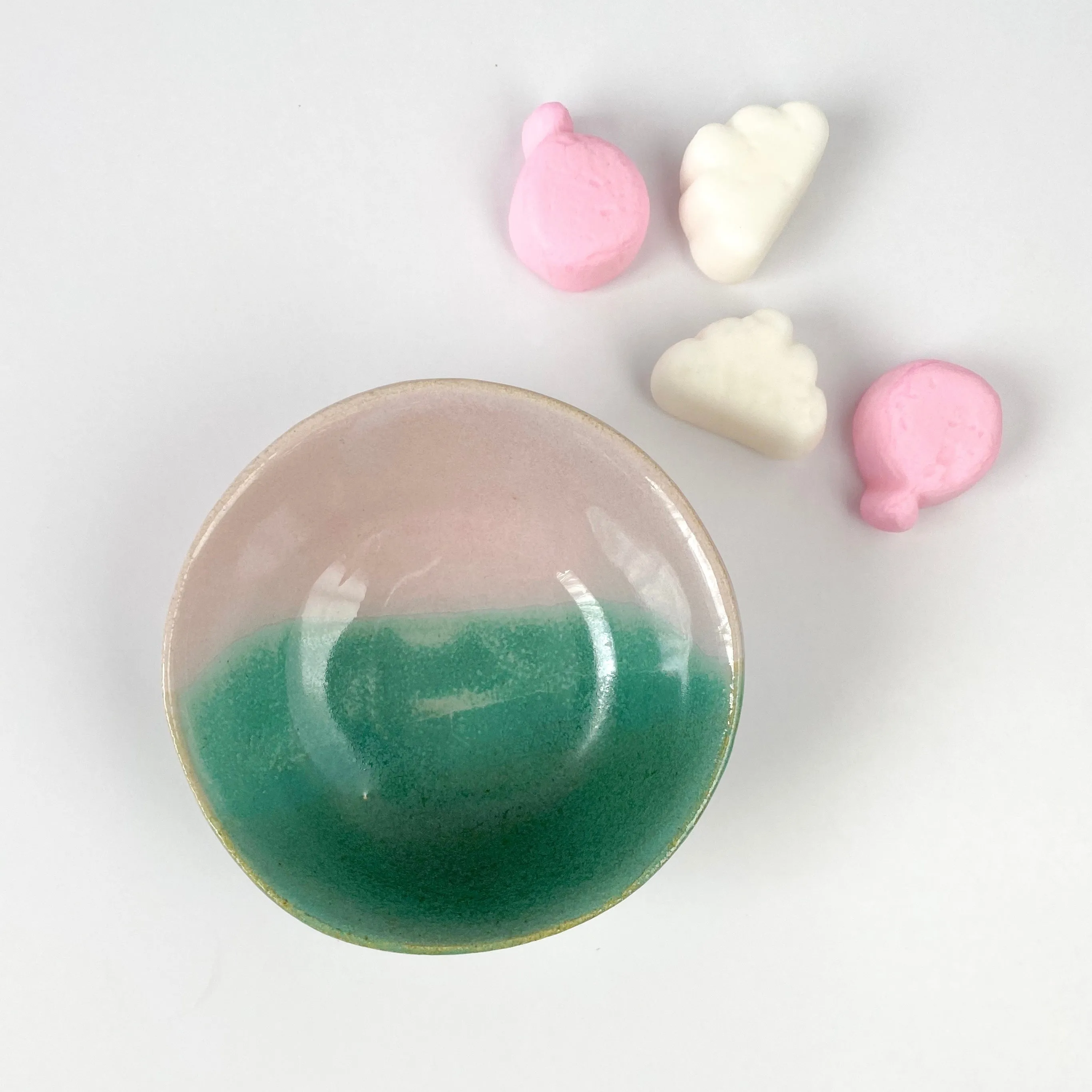 Jewellery Bowl - Pink and Green