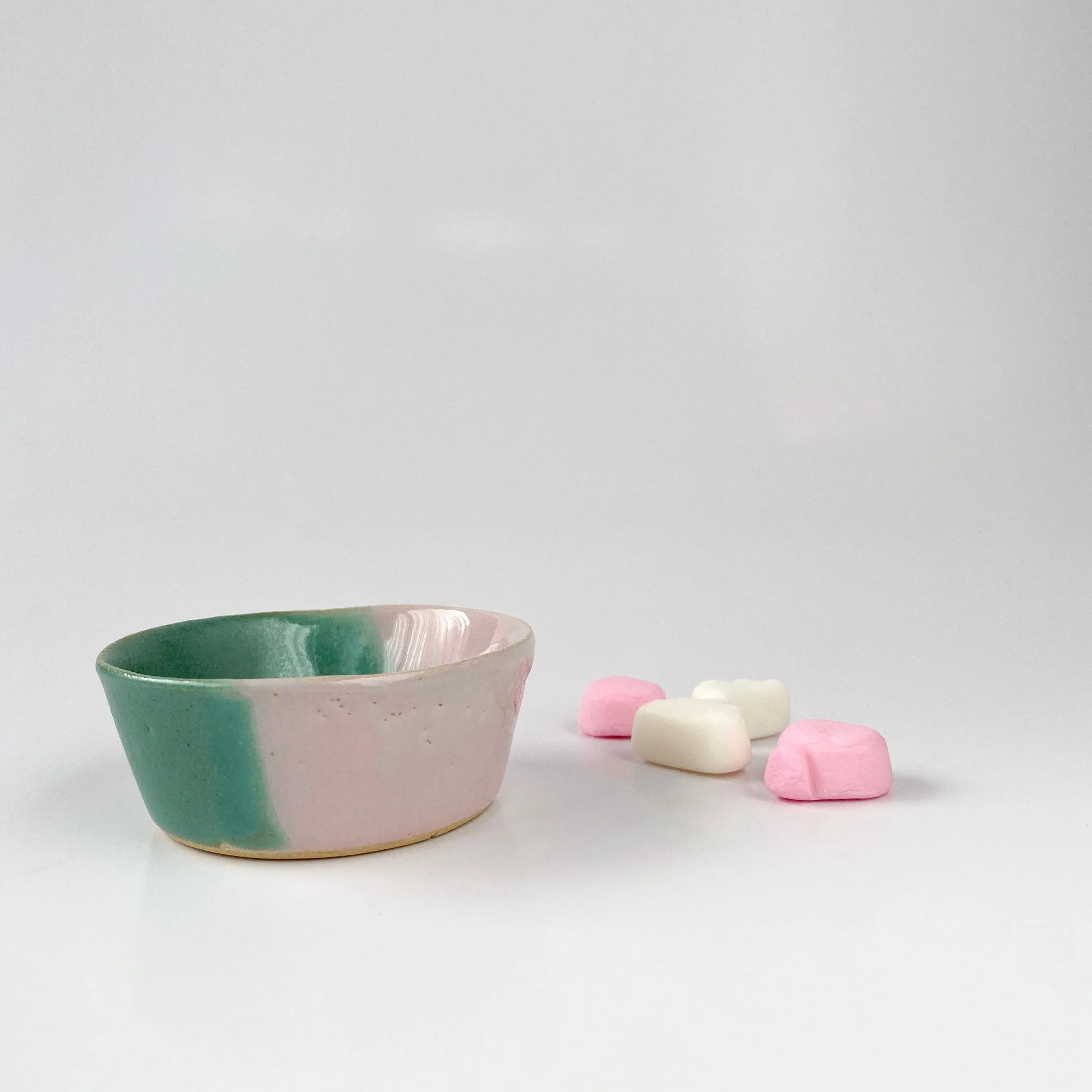 Jewellery Bowl - Pink and Green