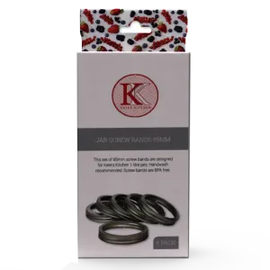 Kates Jar Screw Band 6 Pack 85mm