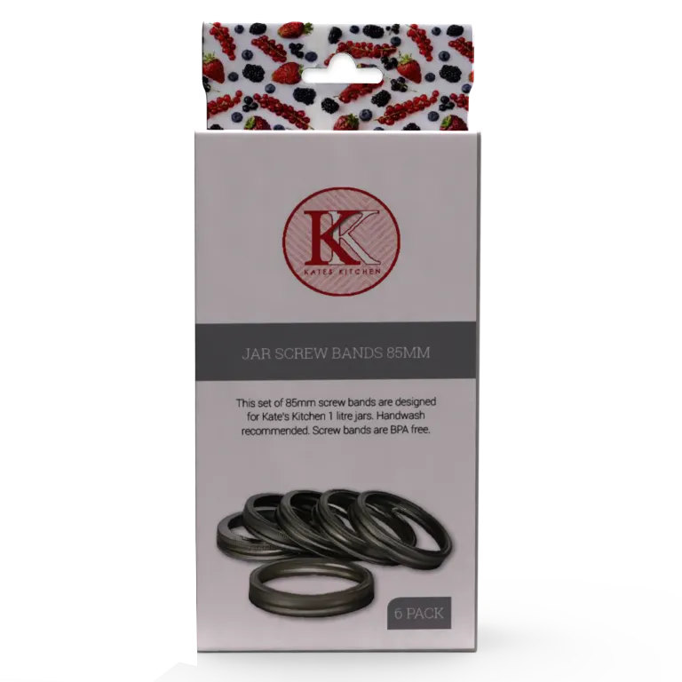 Kates Jar Screw Band 6 Pack 85mm