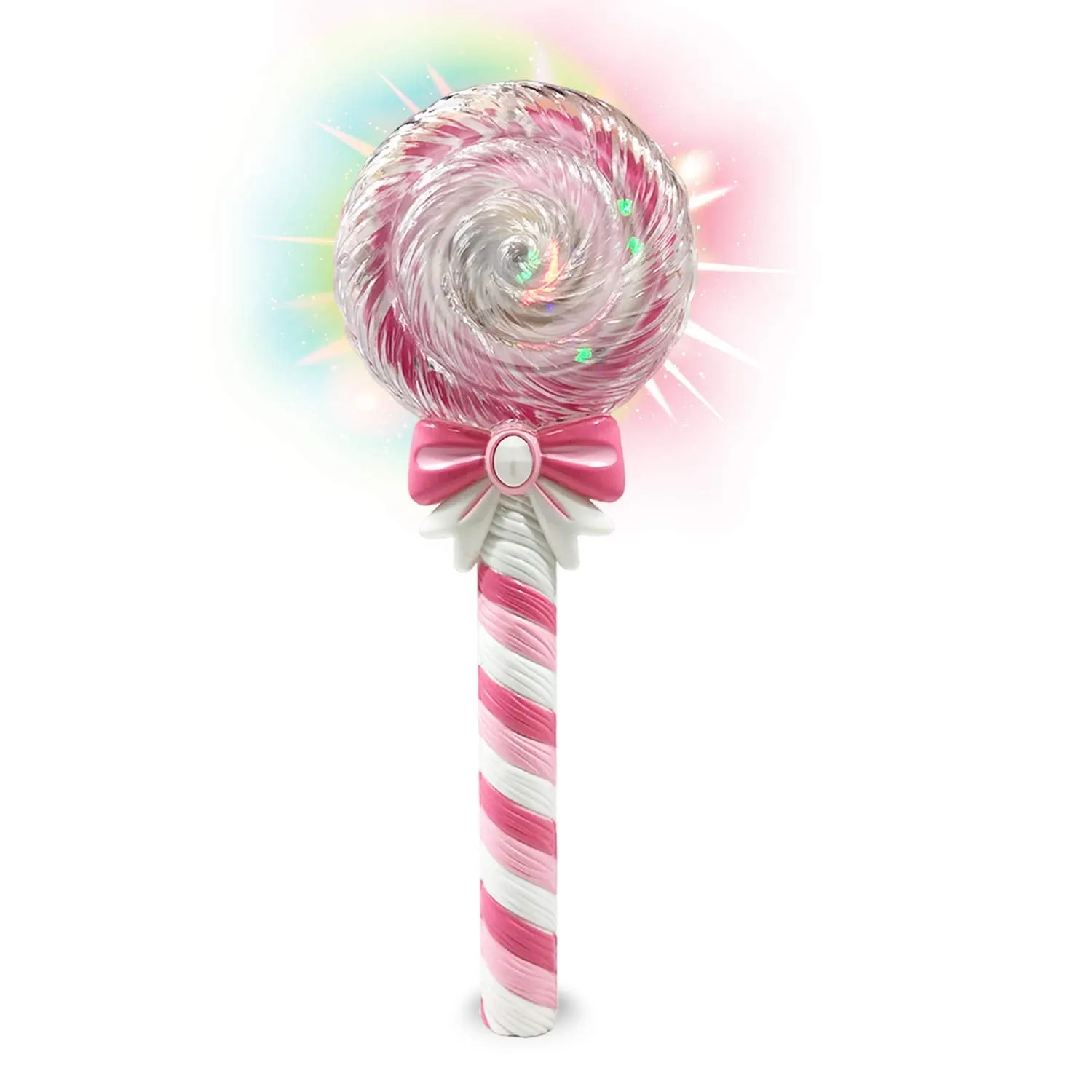 Kicko Light Up Lollipop Magic Wand - 12 Inch - 1 Pack - Blue or Pink - LED Princess