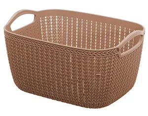 Kuber Industries Plastic Multipurpose Large Size Flexible Storage Baskets/Fruit Vegetable Bathroom Stationary Home Basket with Handles (MultiColour) -CTKTC042889, Pack of 1