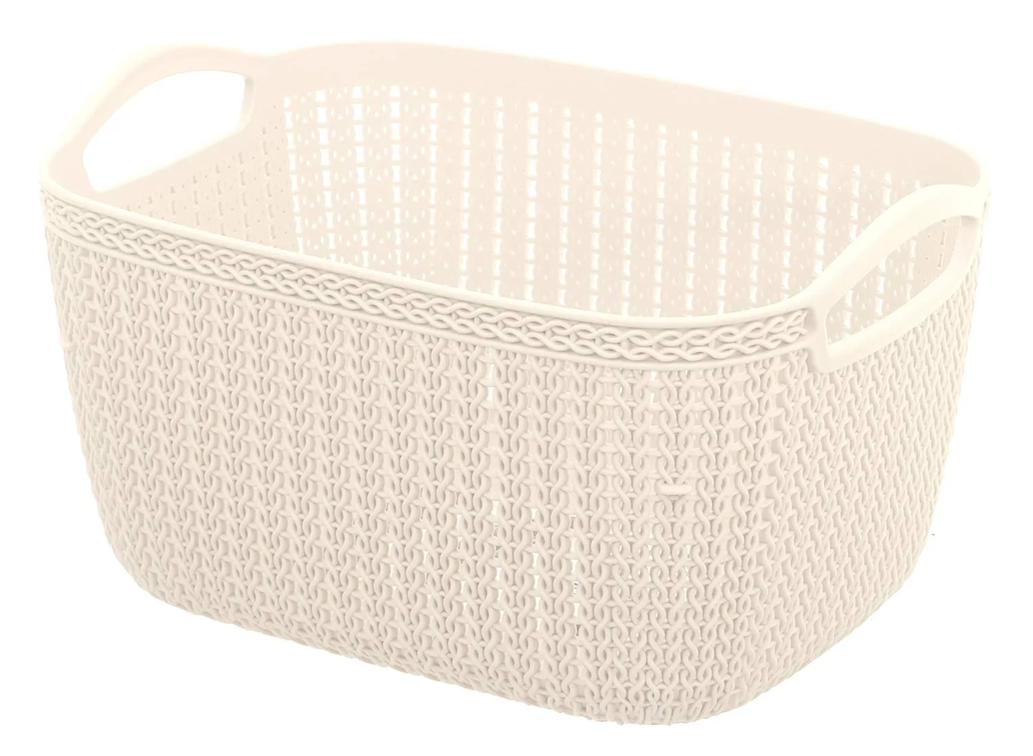 Kuber Industries Unbreakable Plastic 3 Pieces Multipurpose Large Size Flexible Storage Baskets/Fruit Vegetable Bathroom Stationary Home Basket with Handles (Peach & Brown & Cream) -CTKTC37854