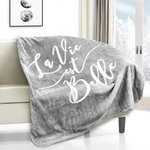 La Vie est Belle Plush Mink Throw 50x60