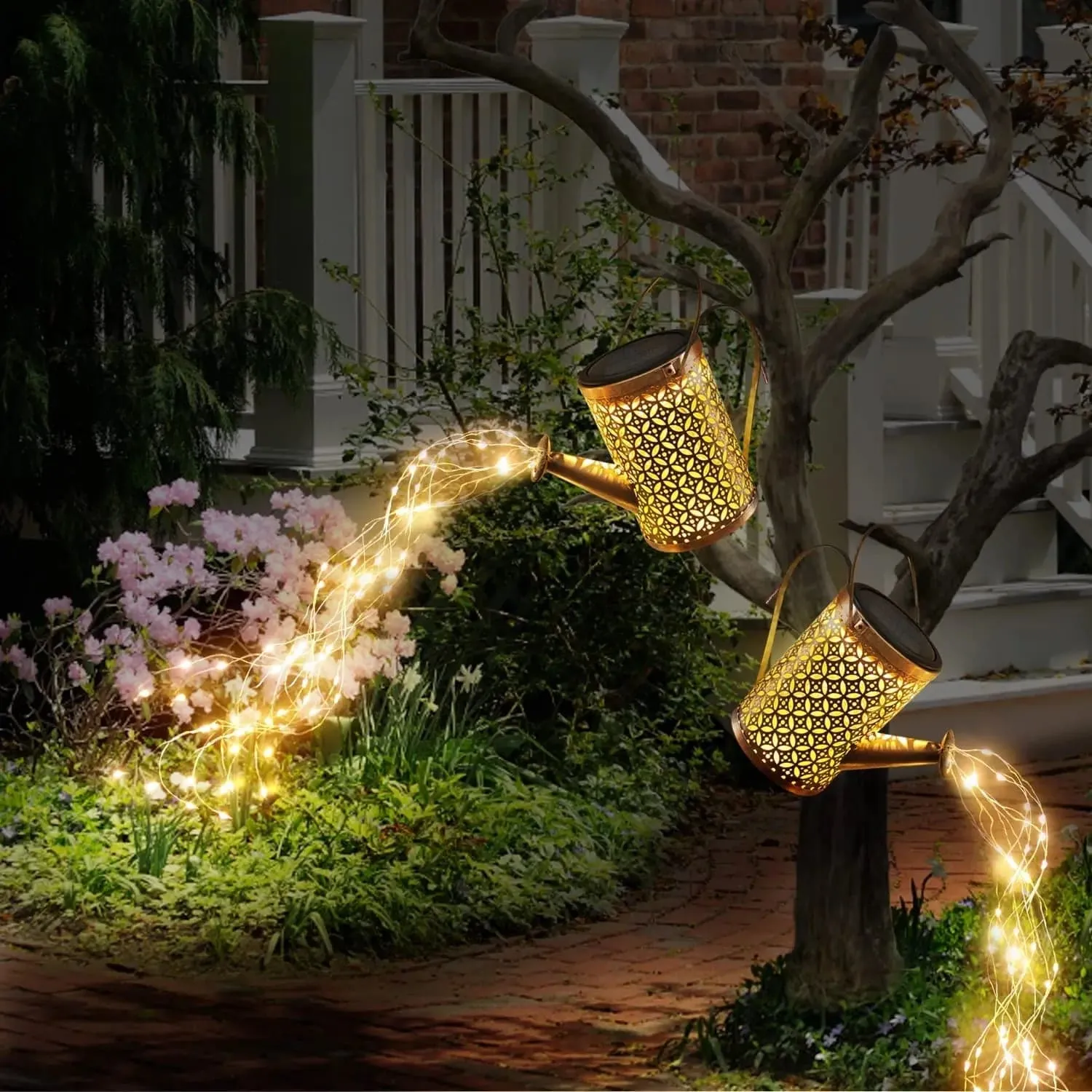 Lightfall Garden Decorative Solar Watering Can