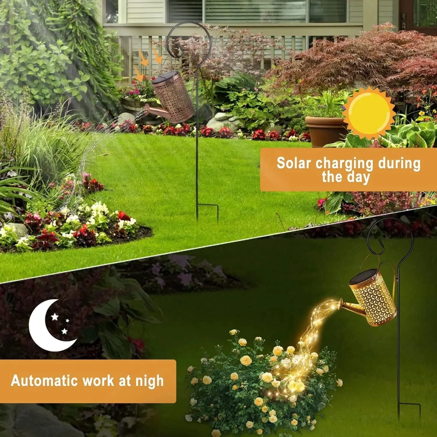 Lightfall Garden Decorative Solar Watering Can