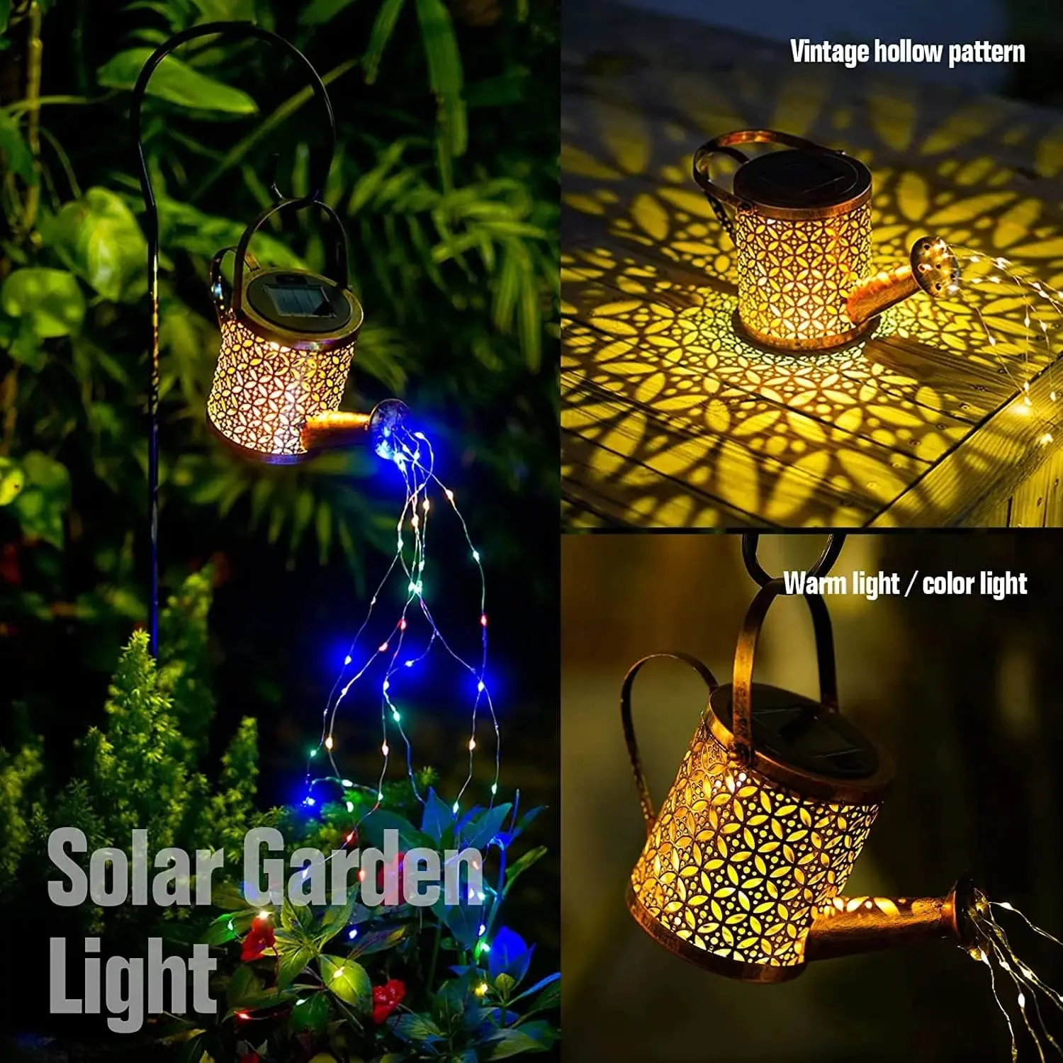 Lightfall Garden Decorative Solar Watering Can