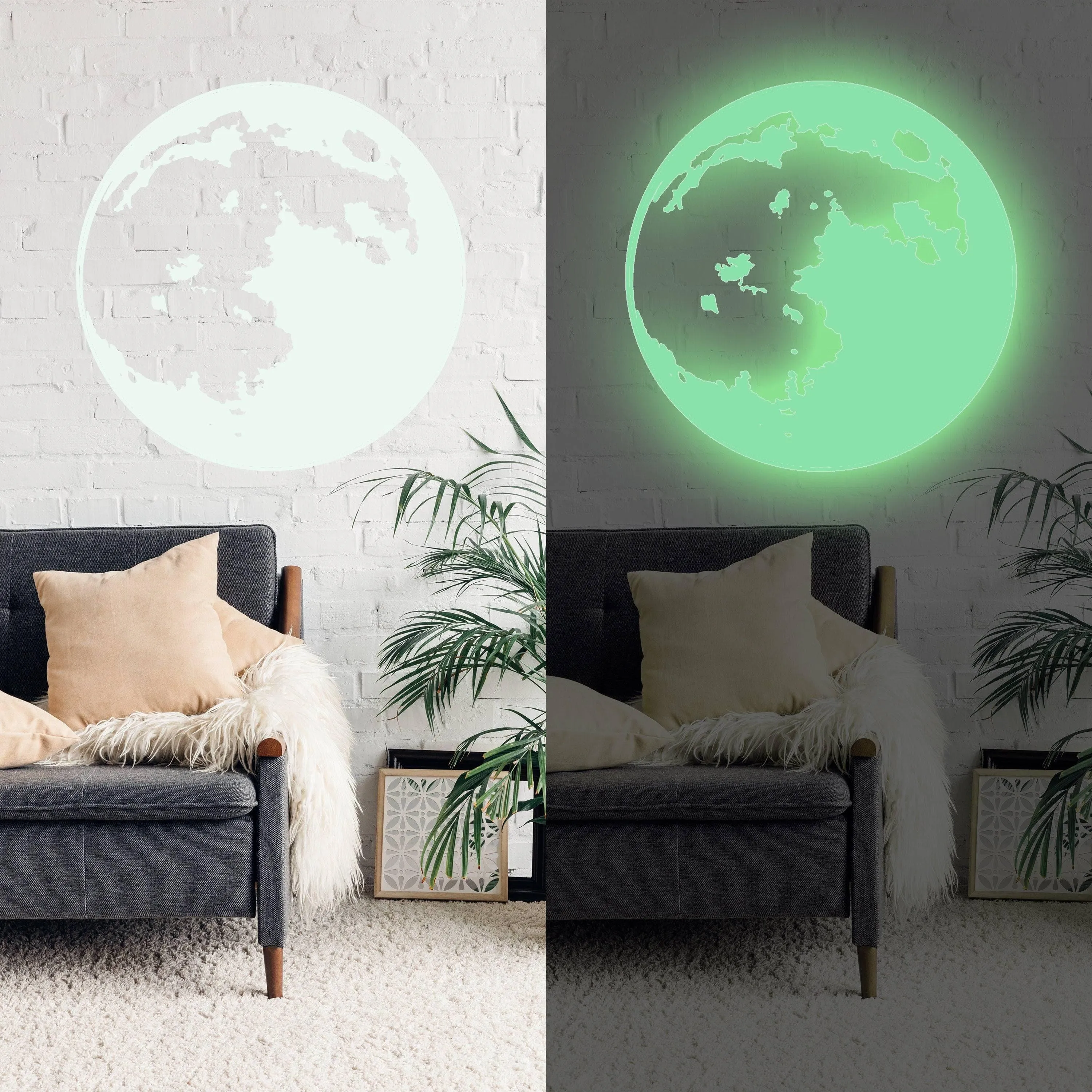 Luminous Lunar Delight - Illuminating Night Sky Decal