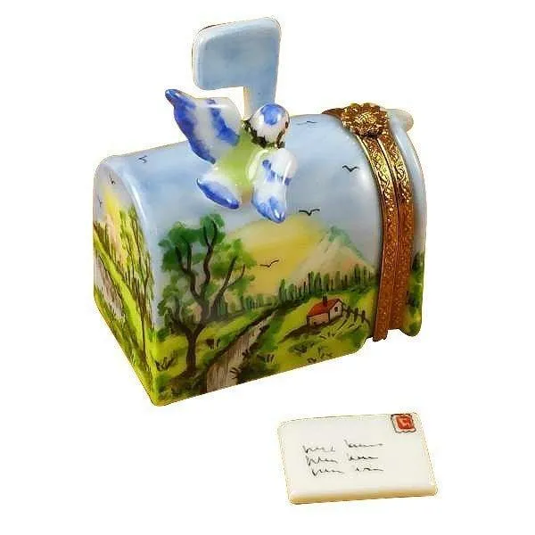 Mailbox with Landscape & Removable Letter