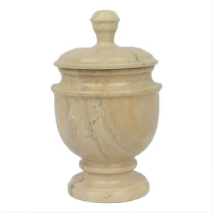 Marble Canister - Luxury Bathroom Accessory of Sahara Beige Marble