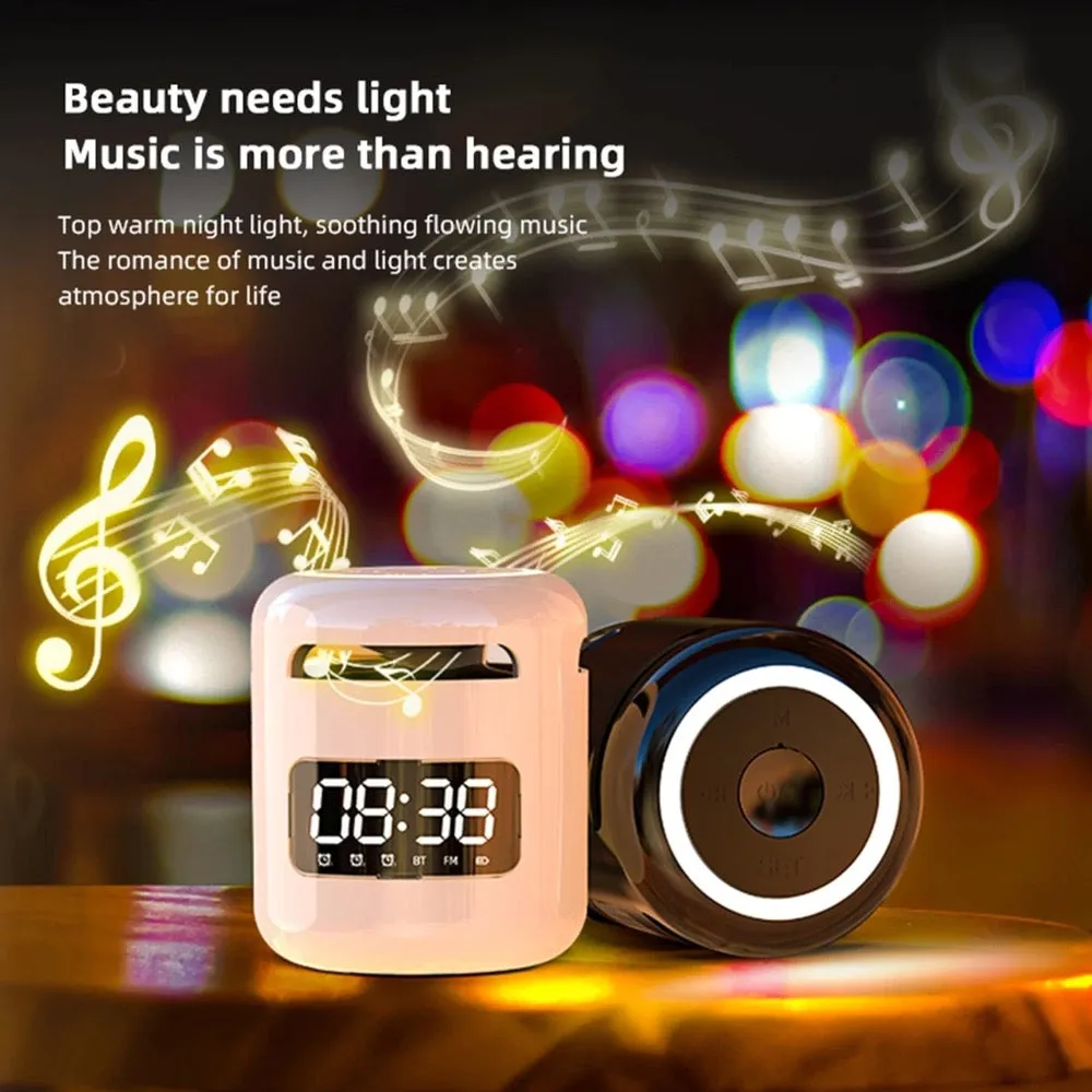 Mini Bluetooth Speaker with FM Radio Alarm Clock