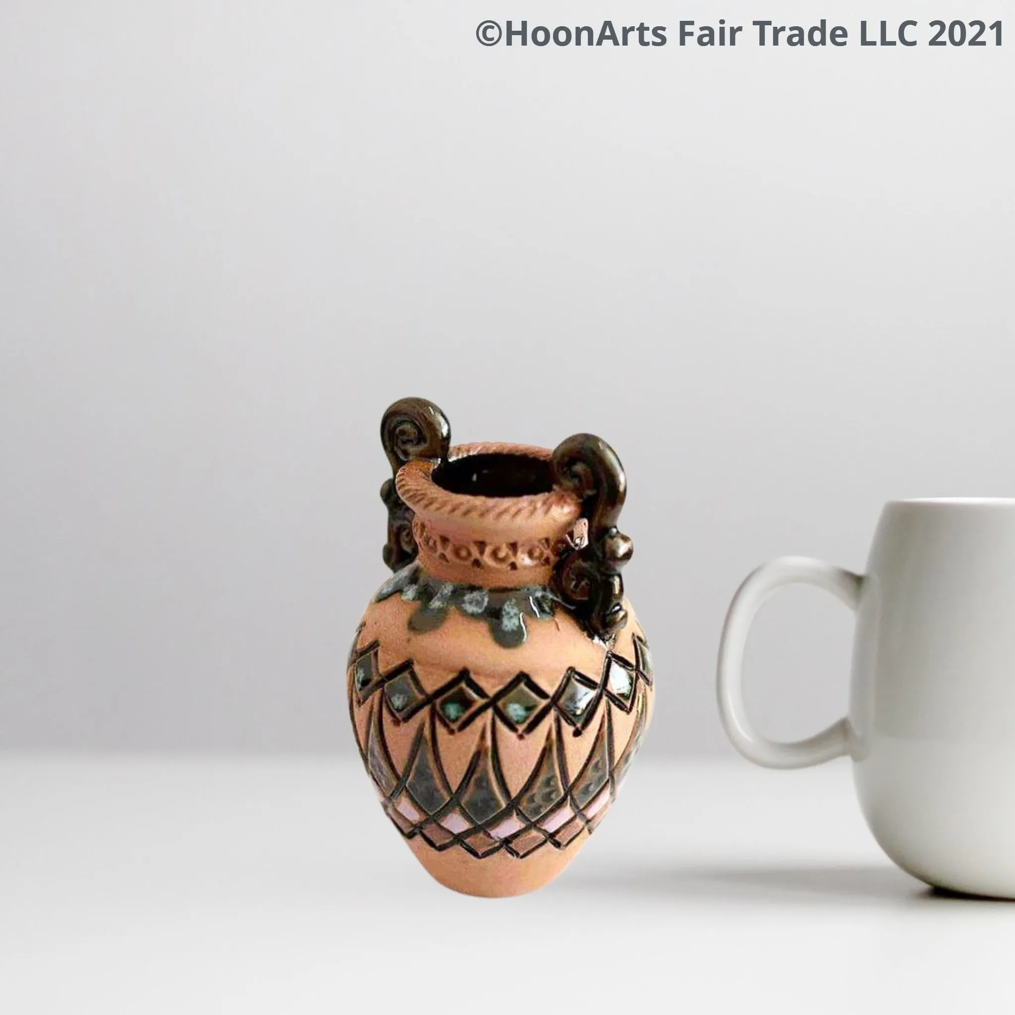 Miniature Ceramic Amphora (Vase) - Fair Trade