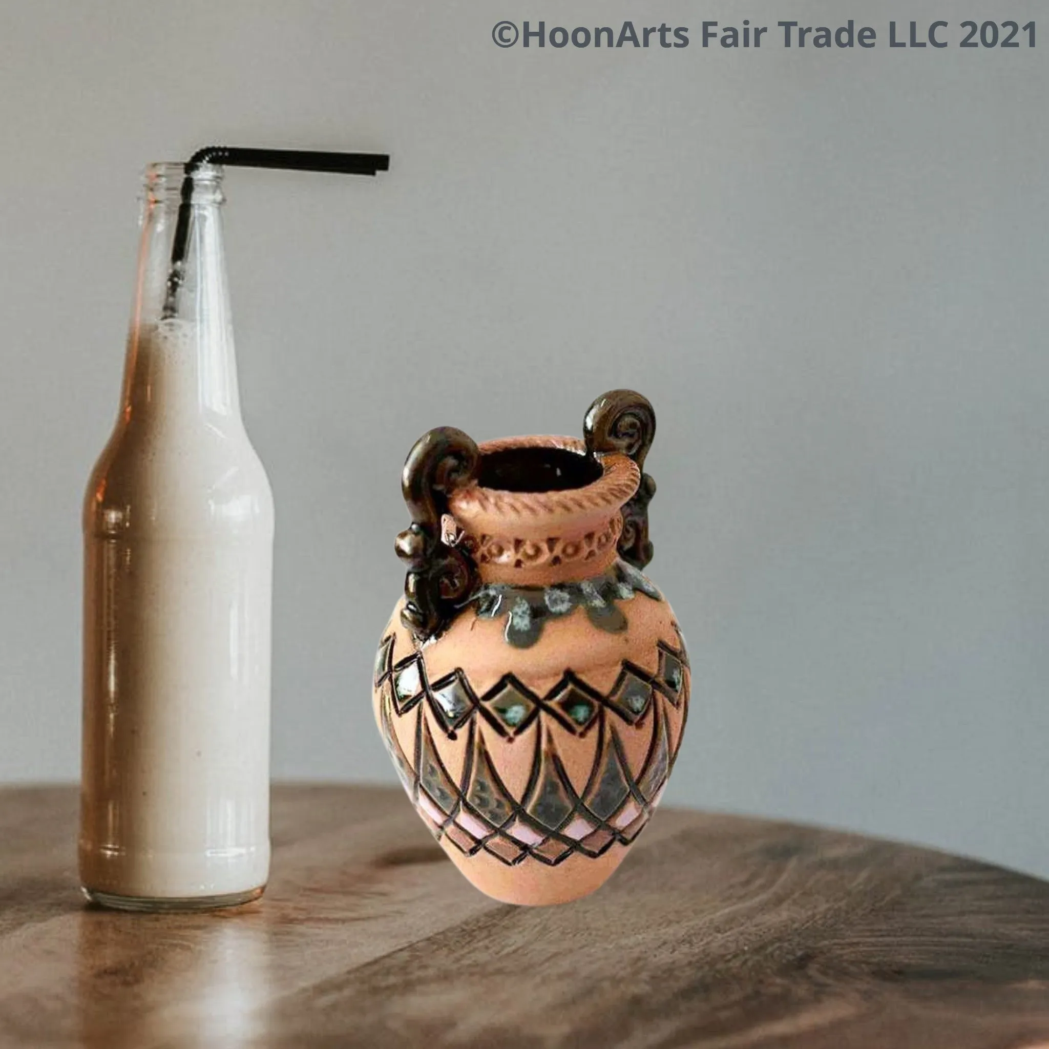 Miniature Ceramic Amphora (Vase) - Fair Trade