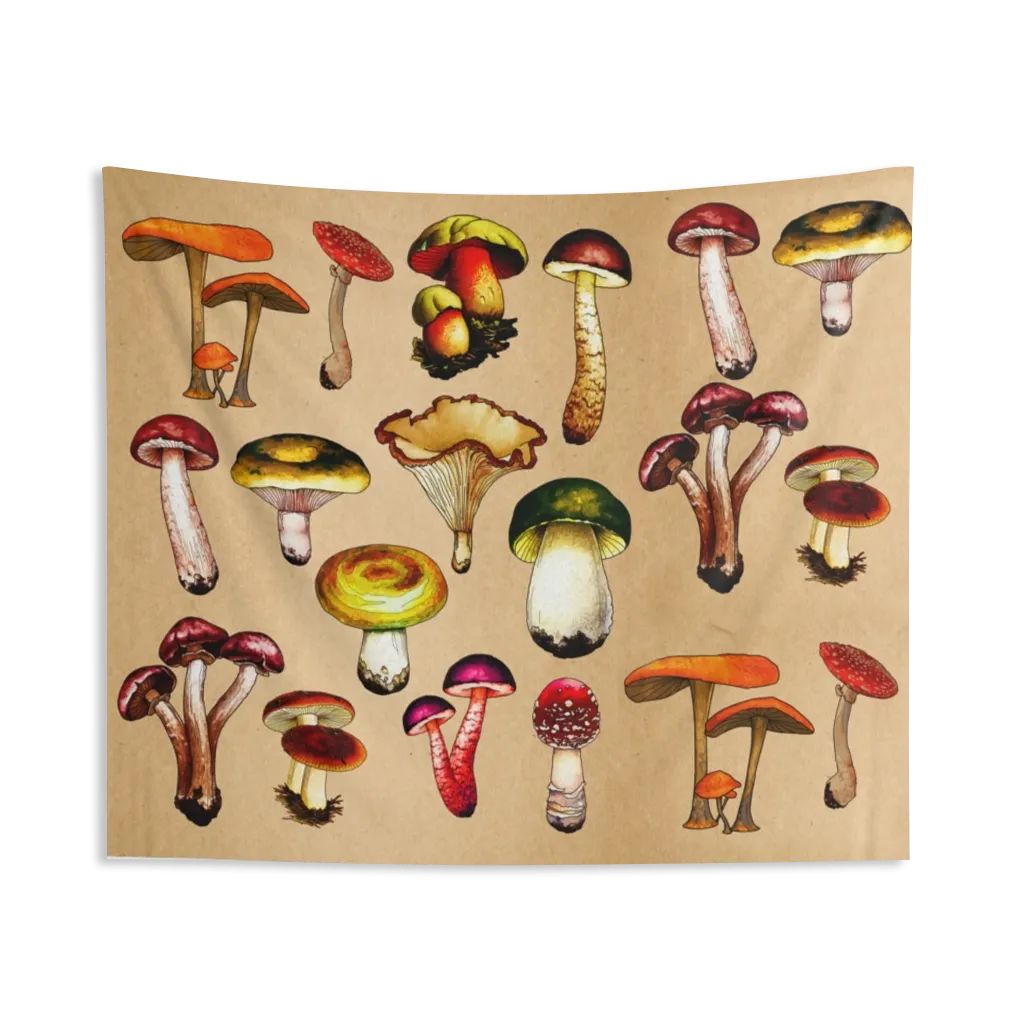 Mushrooms Indoor Wall Tapestries