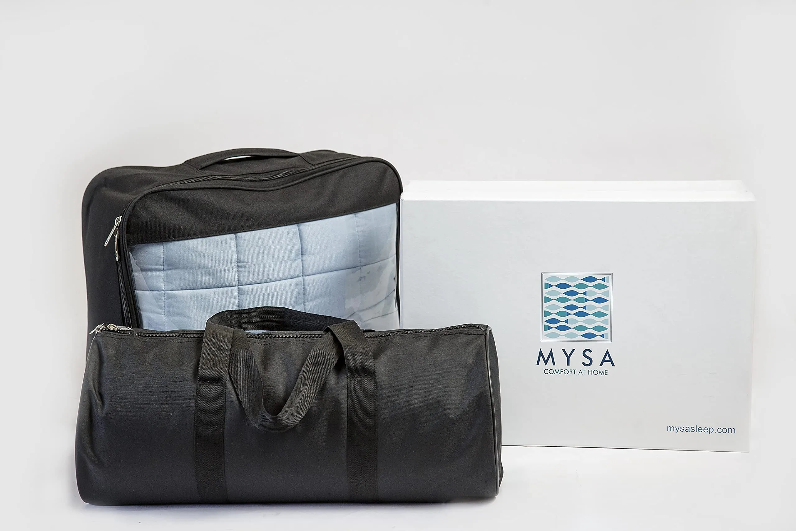 Mysa Sleep 100% Cotton Weighted Blanket Insert with Premium Glass Beads   Cotton Duvet Cover – Great for winters   Summers - 56" x 80”, 15 LB