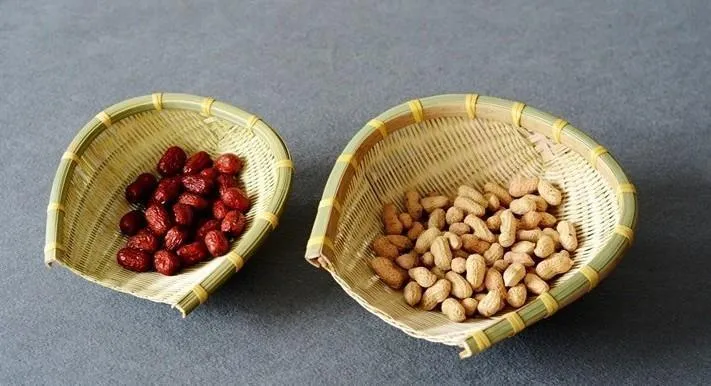 Natural Bamboo Stroage Basket, Kitchen Storage Basket, Woven Storage Baskets, Snacks Pantry Storage Basket, Set of 2