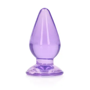 RealRock Crystal Clear 4.5 in. Anal Plug Purple